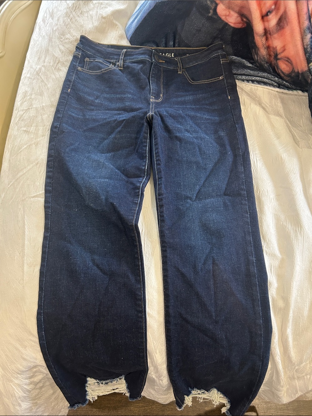 American Eagle Outfitters Women's Dark Indigo Straight Leg Jeans